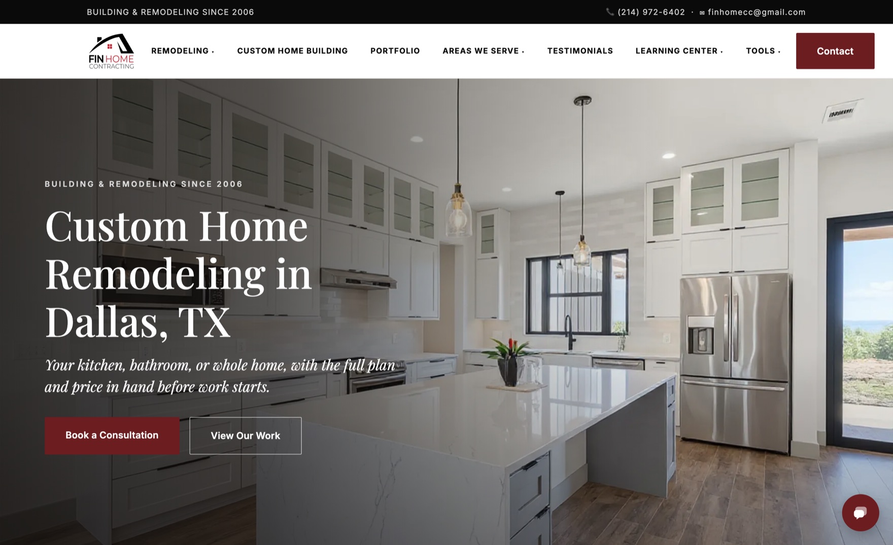 A custom site that looks as good as the work